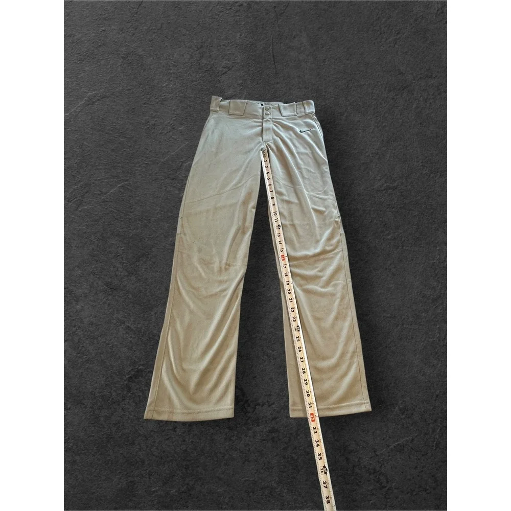 Nike Vapor Pro Baseball Pants Mens Medium Long Light Grey 747235-052 Straight